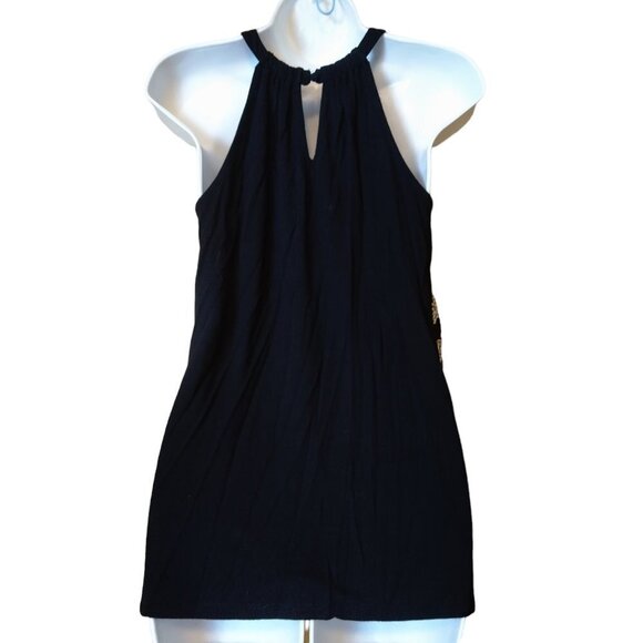 INC International Concepts Women’s Medium Black Floral Lace Halter Top Blouse - Picture 5 of 5